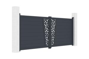 Cancello a battente 3,5 m CERVINA RUIVO H.140cm alluminio grigio 8