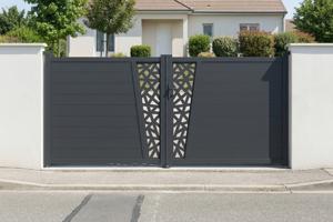 Nihajna vrata 3,5 m CERVINA RUIVO V. 160 cm siva aluminijasta main image