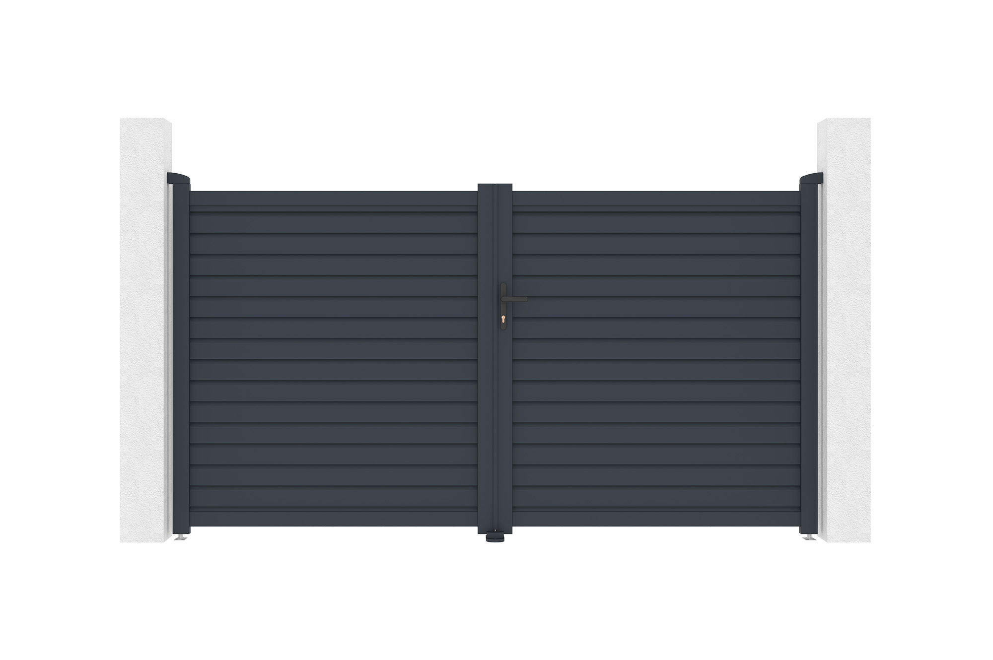 CALANCIA krilna vrata 3m, v. 160cm, sivi aluminij 2