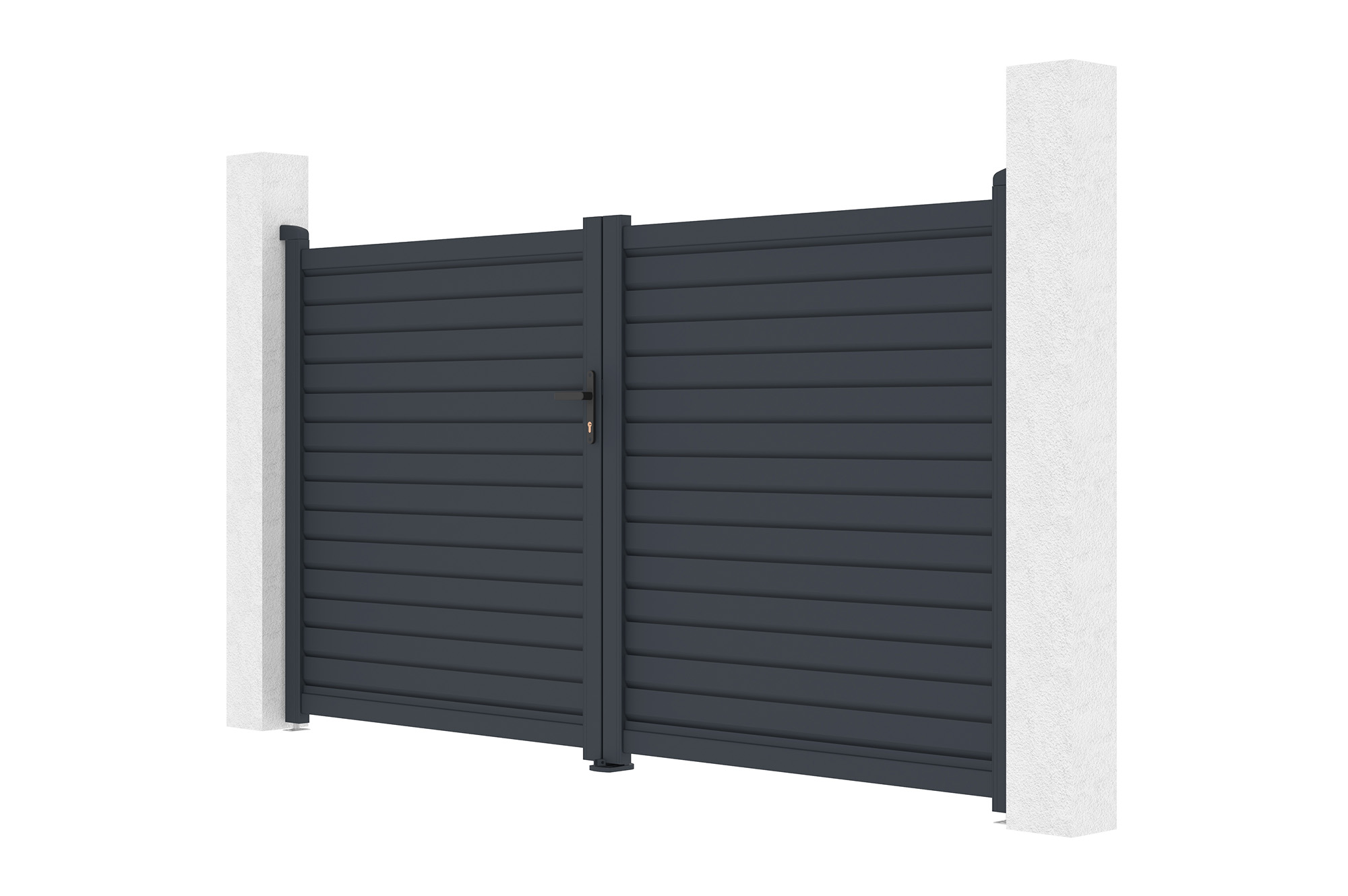 CALANCIA 3m augstuma, 160cm veramie vārti, pelēks alumīnijs 7
