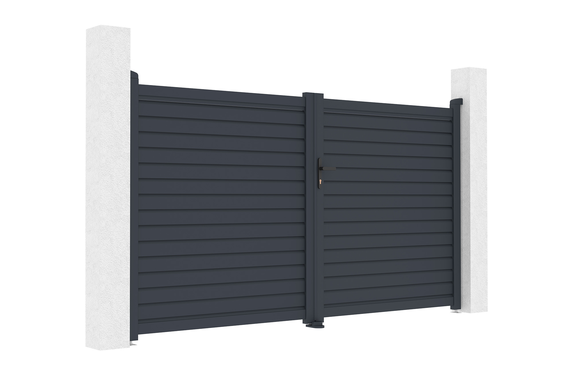 CALANCIA 3m augstuma, 160cm veramie vārti, pelēks alumīnijs 2