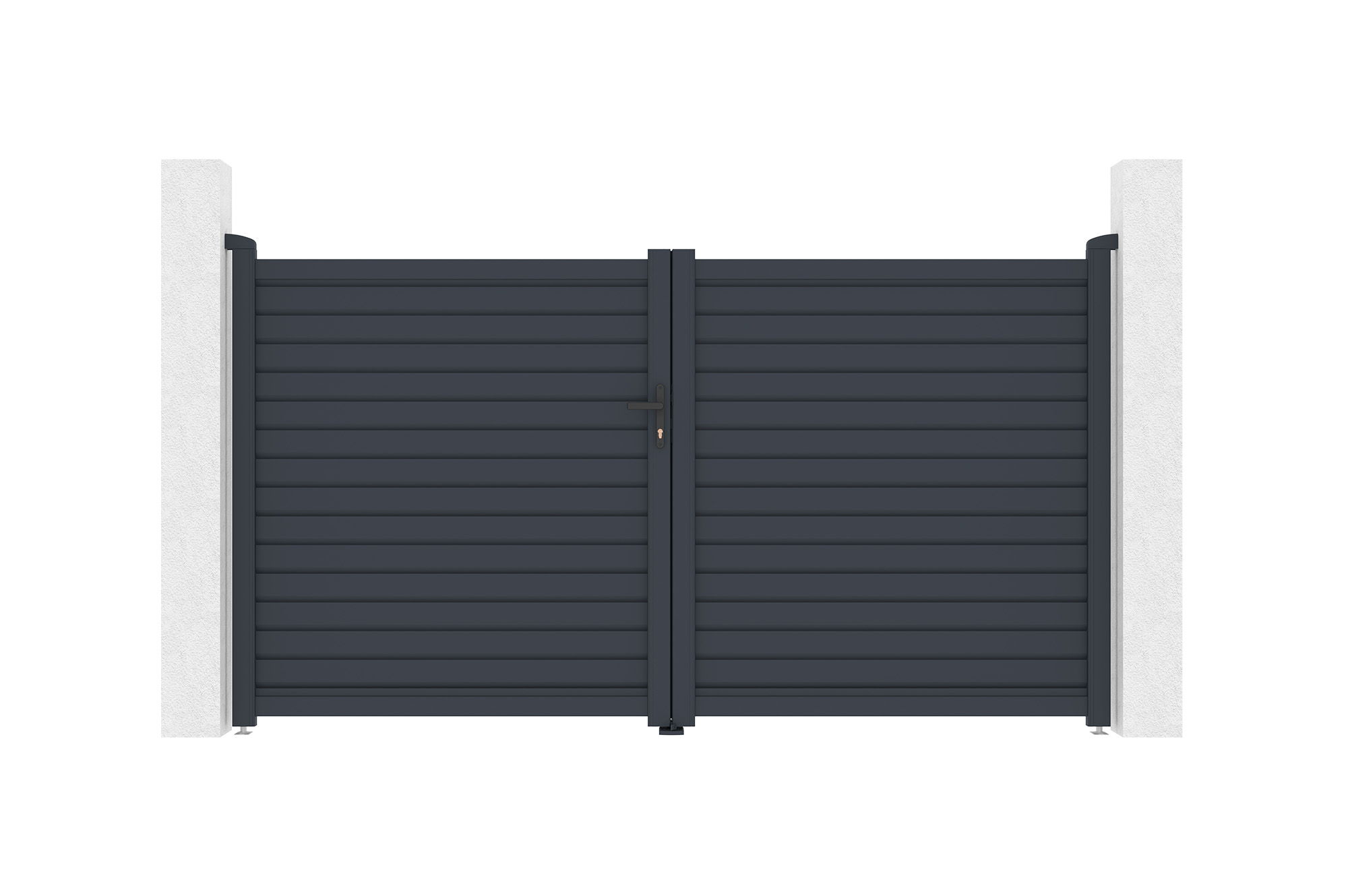 CALANCIA 3m augstuma, 160cm veramie vārti, pelēks alumīnijs 5