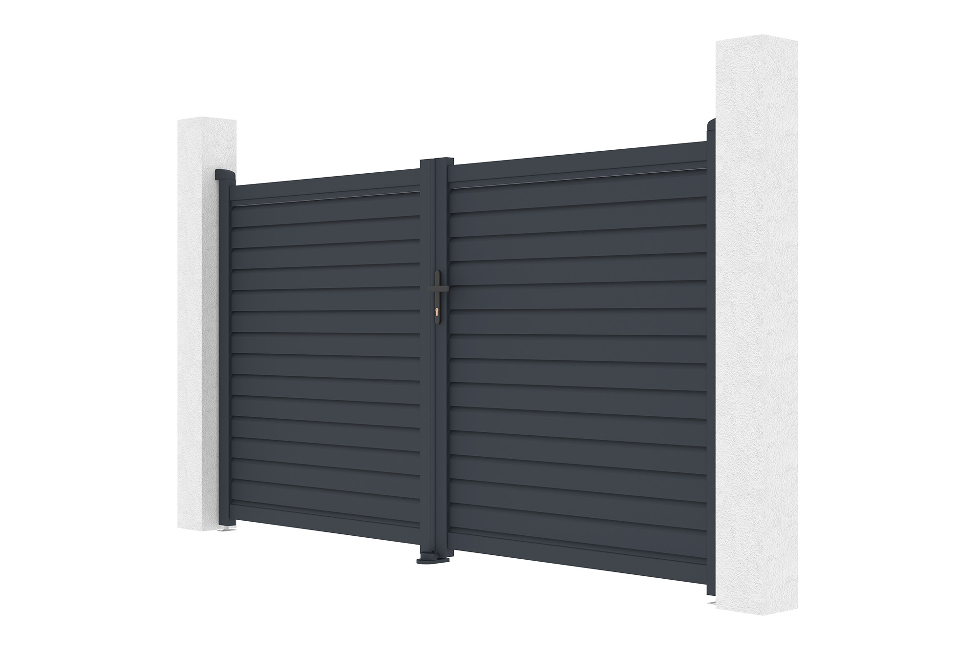 CALANCIA 3m augstuma, 160cm veramie vārti, pelēks alumīnijs 3
