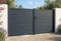 CALANCIA krilna vrata 3m, v. 160cm, sivi aluminij 7