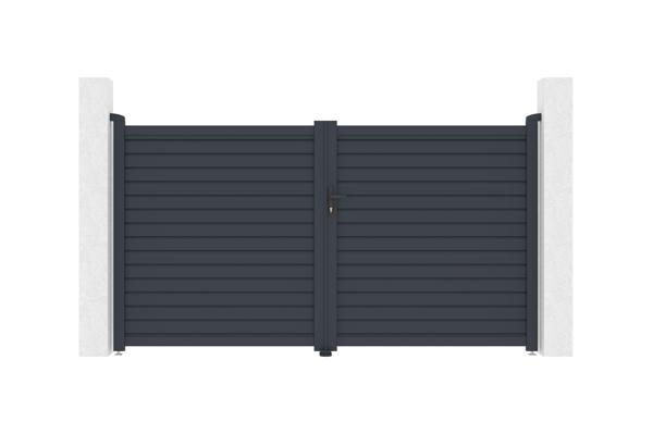 CALANCIA draaipoort 3 m hoog, 160 cm, grijs aluminium main image