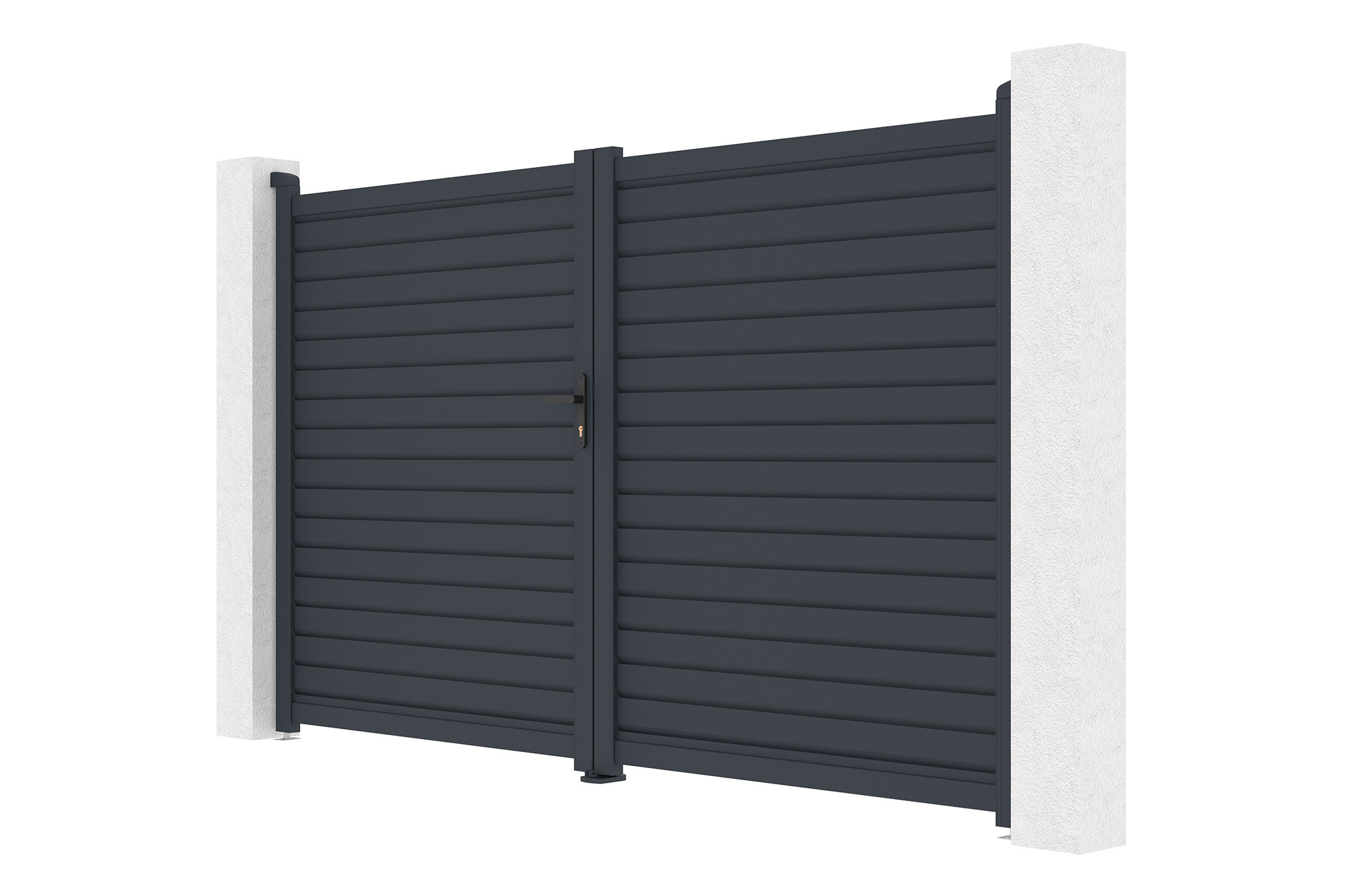 CALANCIA 3m augstumā 180cm veramie vārti, pelēks alumīnijs 7