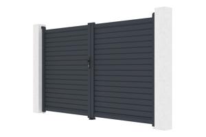 CALANCIA 3m H.180cm swing gate, grey aluminum 9