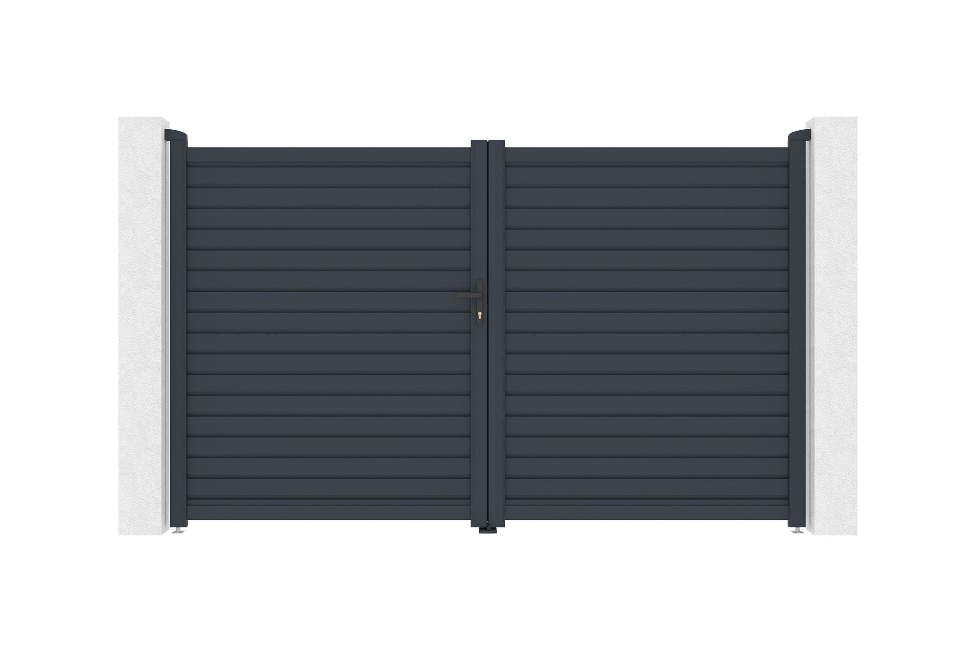 CALANCIA 3m augstumā 180cm veramie vārti, pelēks alumīnijs 5