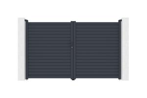 CALANCIA 3m H.180cm swing gate, grey aluminum 6