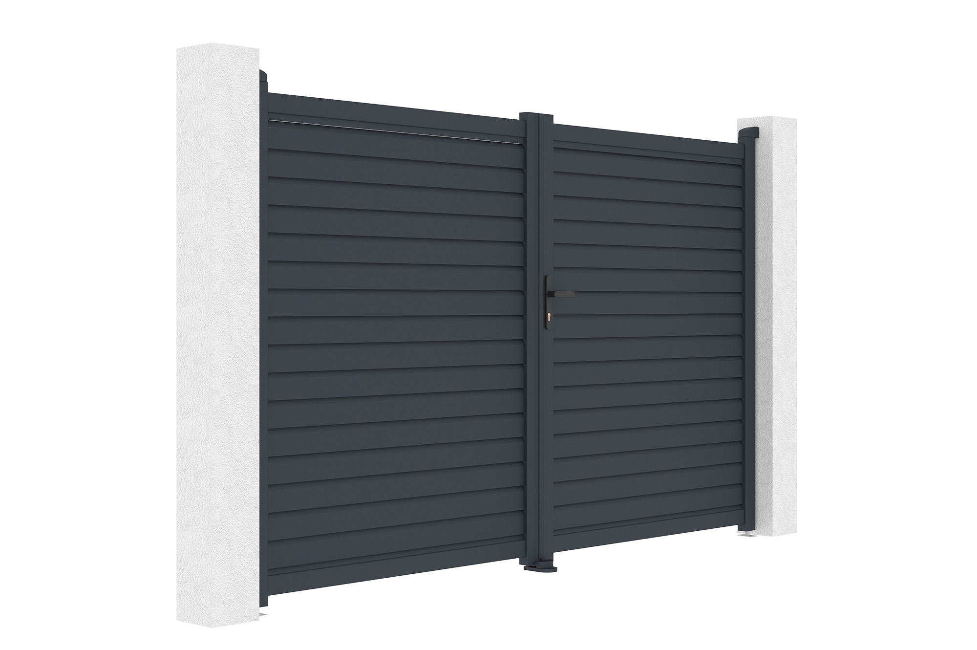 CALANCIA 3m augstumā 180cm veramie vārti, pelēks alumīnijs 2