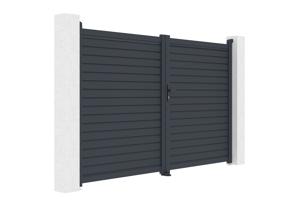 CALANCIA 3m H.180cm swing gate, grey aluminum 3