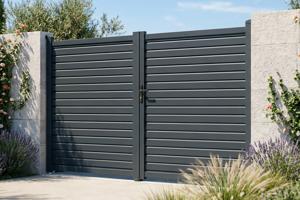 CALANCIA 3m H.180cm swing gate, grey aluminum 7