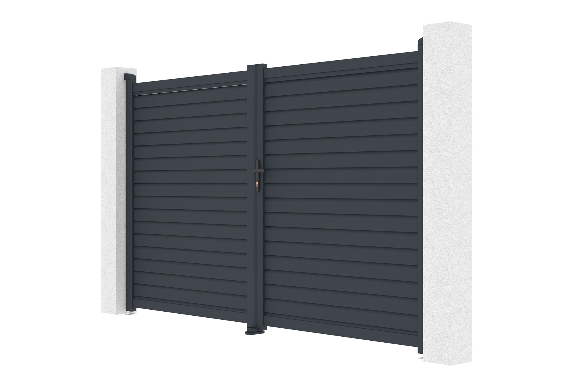 CALANCIA 3m augstumā 180cm veramie vārti, pelēks alumīnijs 3