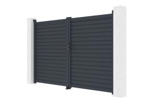 CALANCIA 3m H.180cm swing gate, grey aluminum 4