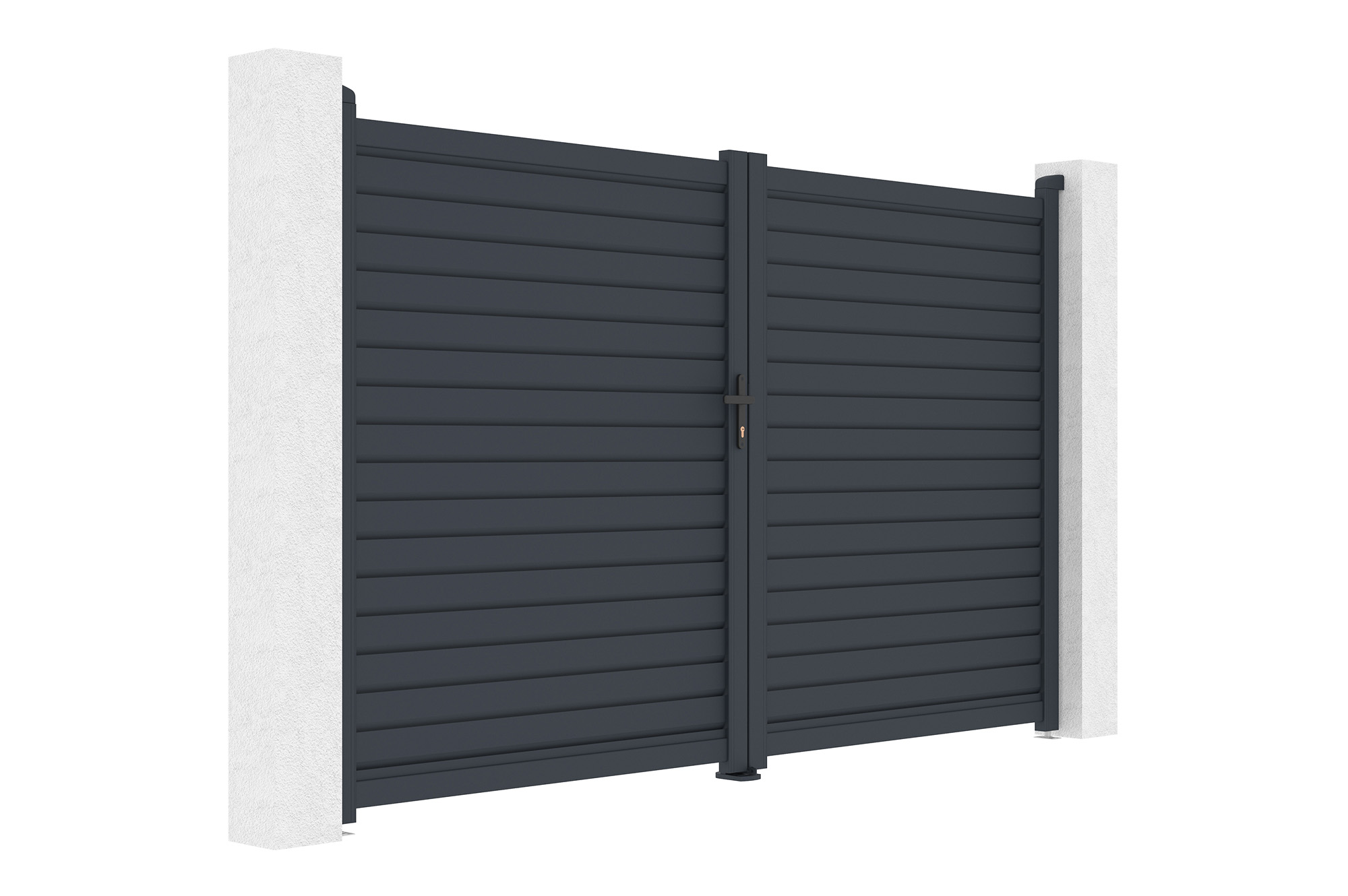 CALANCIA 3m augstumā 180cm veramie vārti, pelēks alumīnijs 6