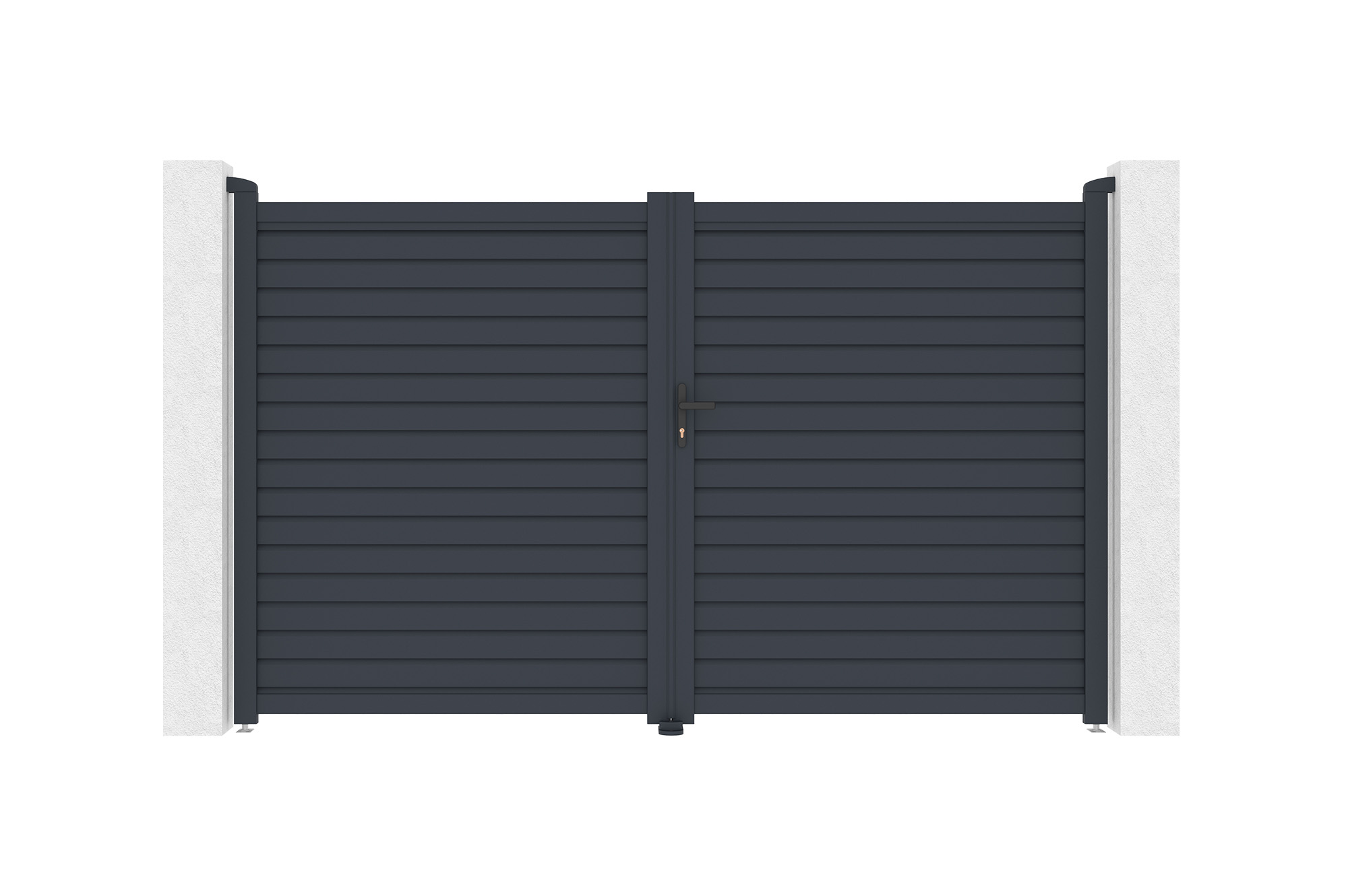 CALANCIA 3m augstumā 180cm veramie vārti, pelēks alumīnijs 1