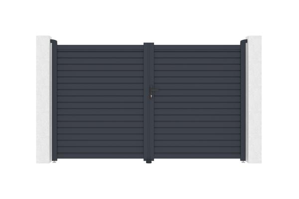 CALANCIA draaipoort 3 m hoog, 180 cm, grijs aluminium main image