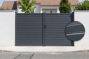 CALANCIA draaipoort 3 m hoog, 180 cm, grijs aluminium main image