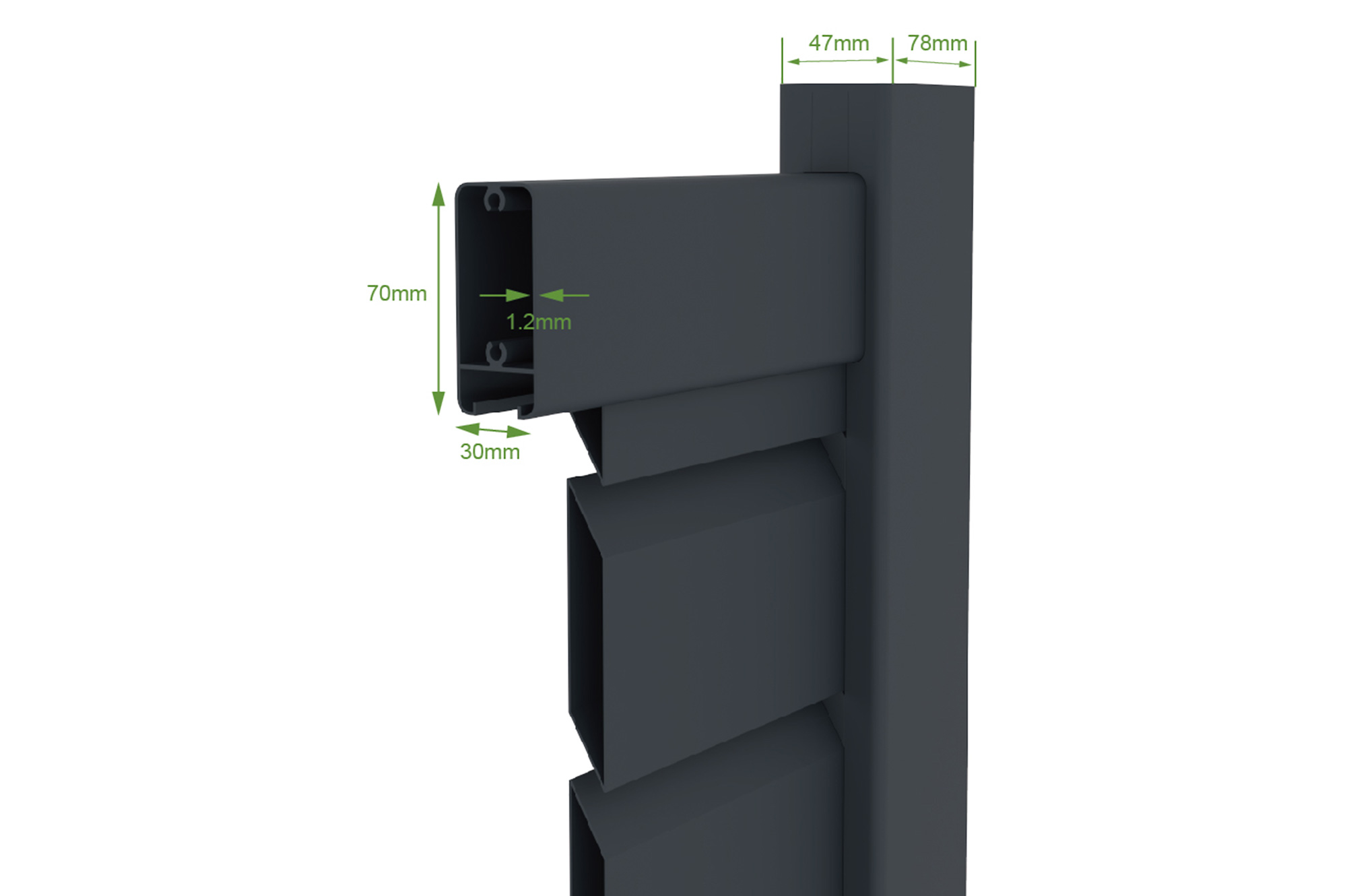 CALANCIA 3.5m H.180cm swing gate, grey aluminum 9