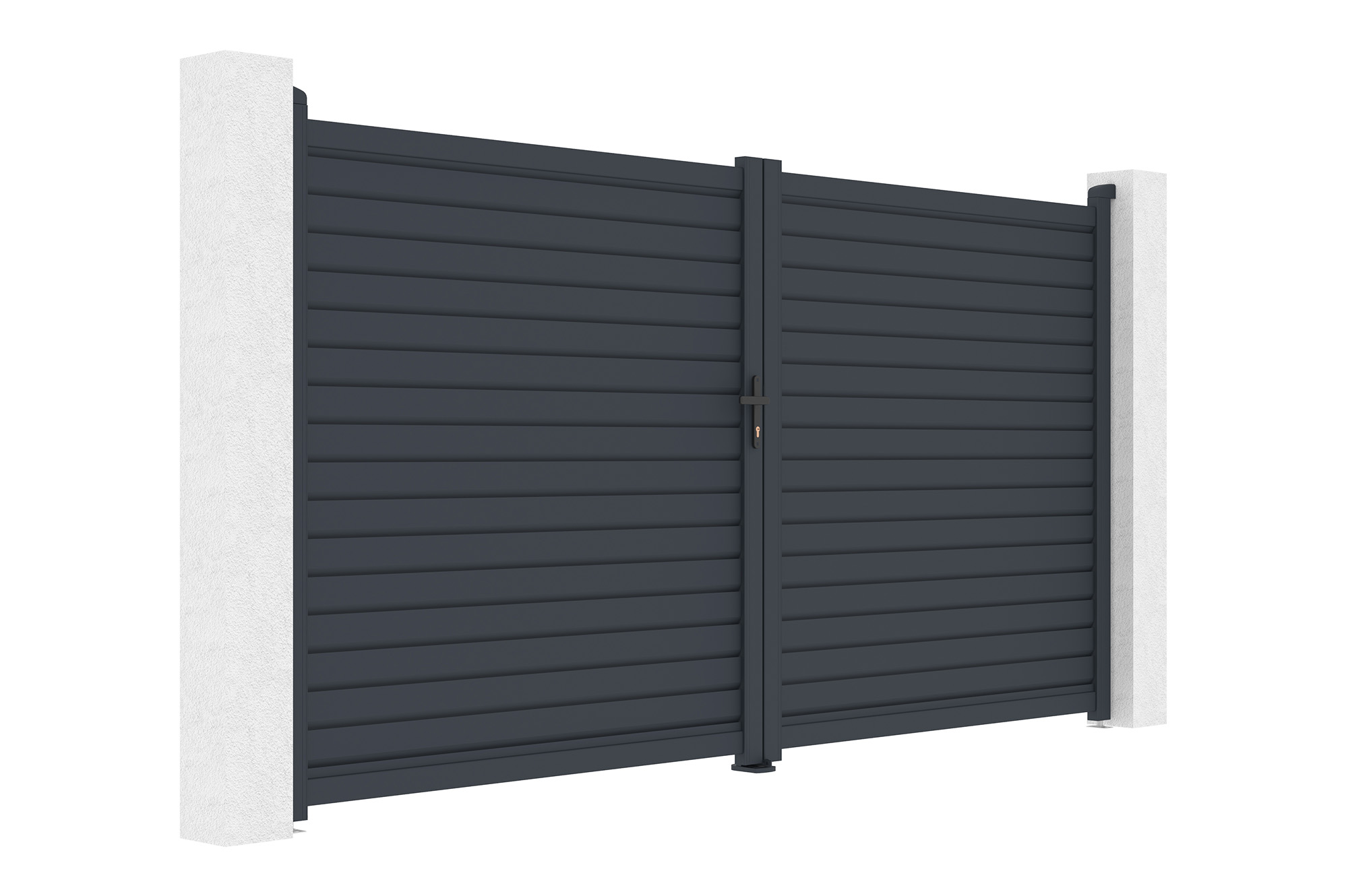 CALANCIA 3.5m H.180cm swing gate, grey aluminum 7