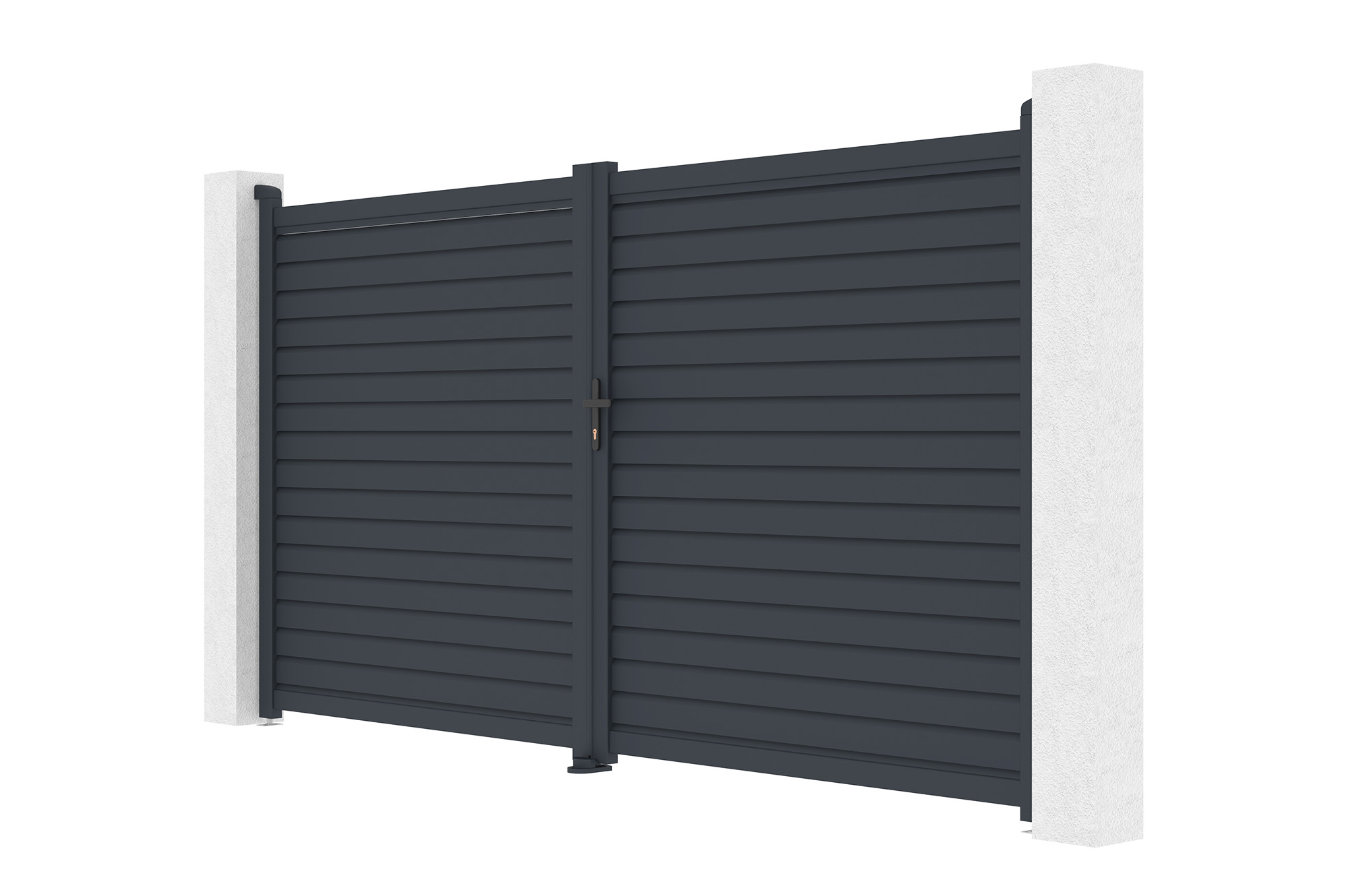 CALANCIA 3.5m H.180cm swing gate, grey aluminum 4