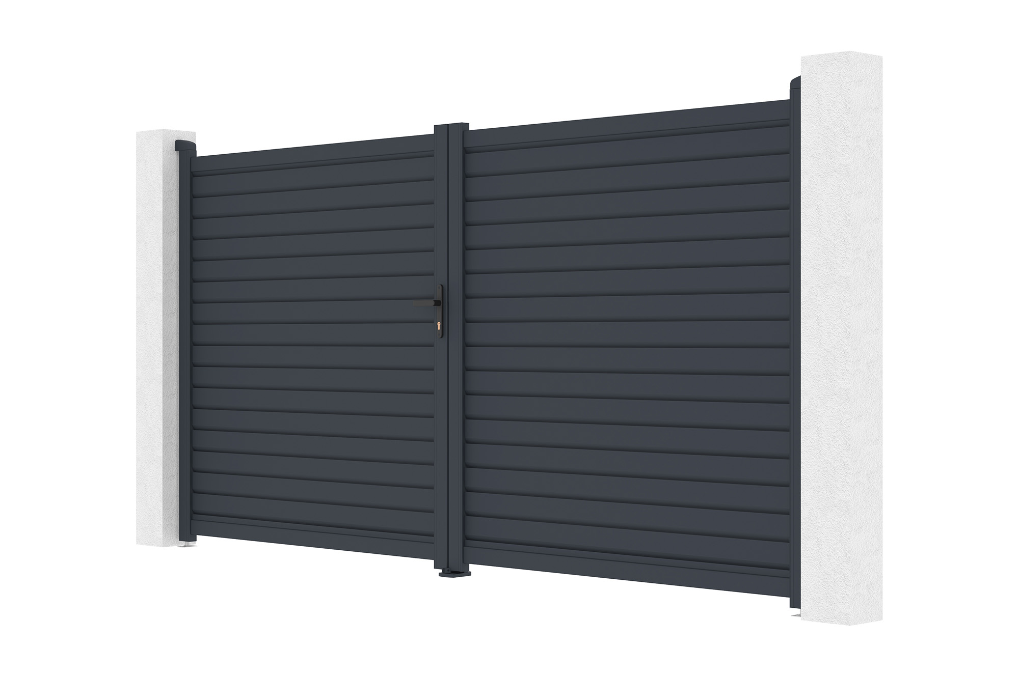 CALANCIA 3.5m H.180cm swing gate, grey aluminum 8