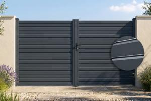CALANCIA draaipoort 3,5 m hoog, 180 cm, grijs aluminium main image
