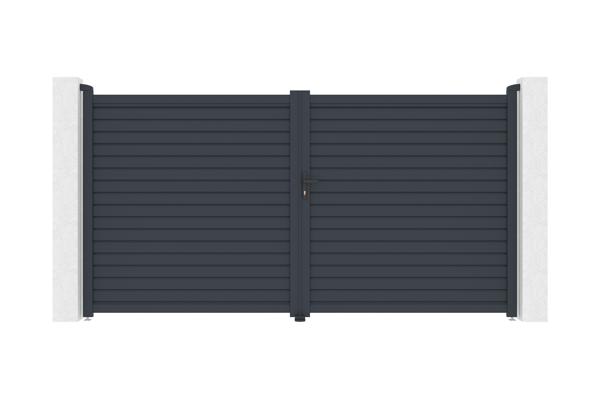 CALANCIA draaipoort 3,5 m hoog, 180 cm, grijs aluminium main image