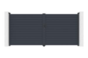 Cancello a battente CALANCIA 4m H.180cm, alluminio grigio 2