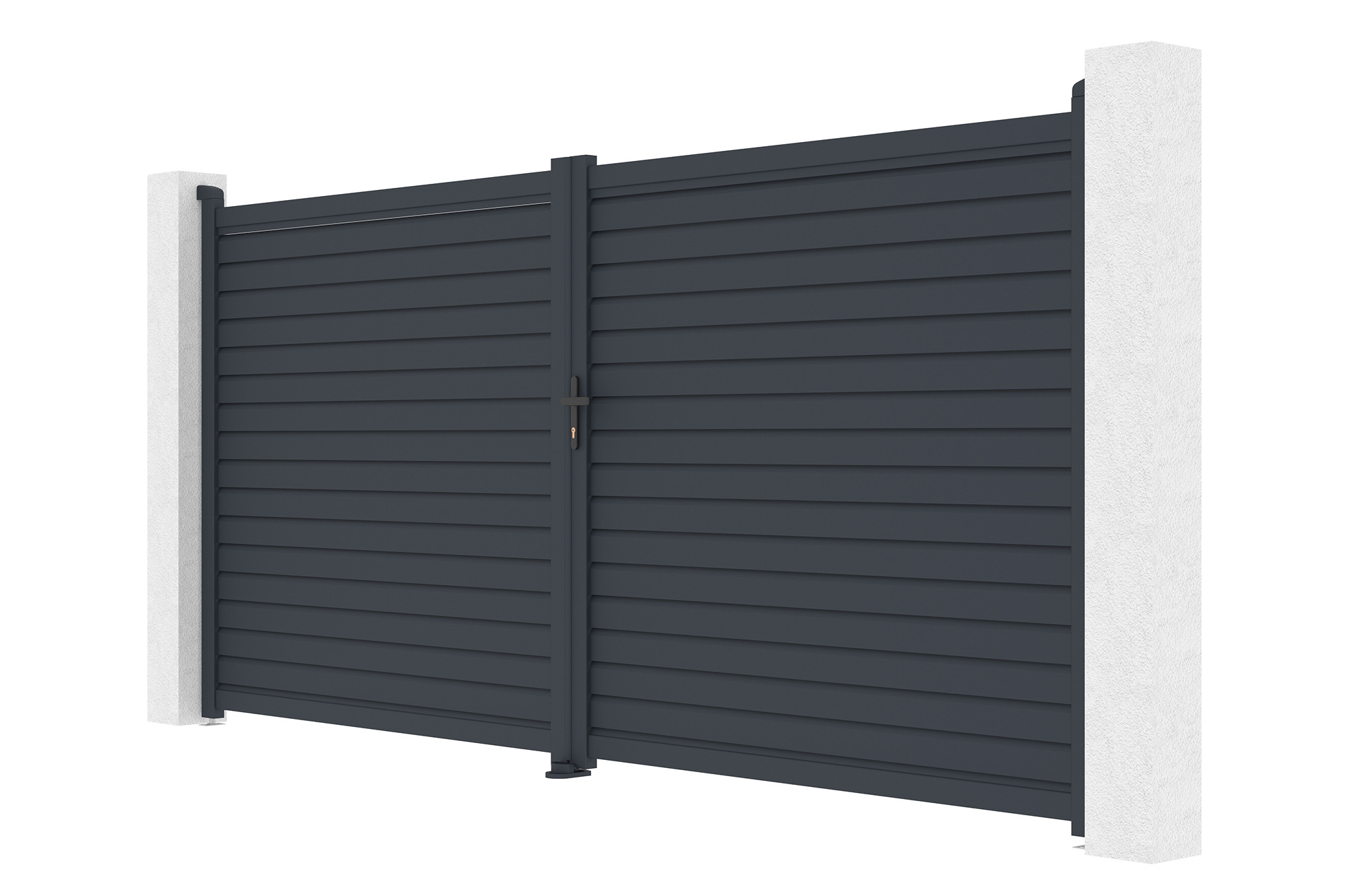 CALANCIA 4 m aukščio vartai, 180 cm aukščio, pilko aliuminio 3