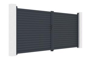 Cancello a battente CALANCIA 4m H.180cm, alluminio grigio 8