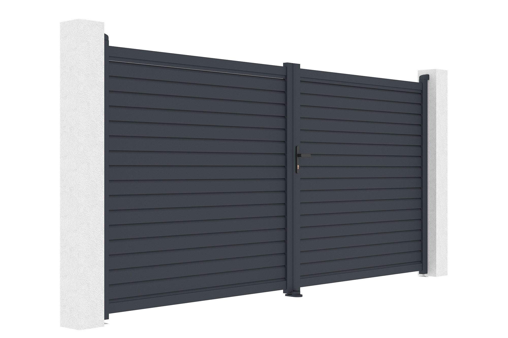 CALANCIA 4 m aukščio vartai, 180 cm aukščio, pilko aliuminio 2