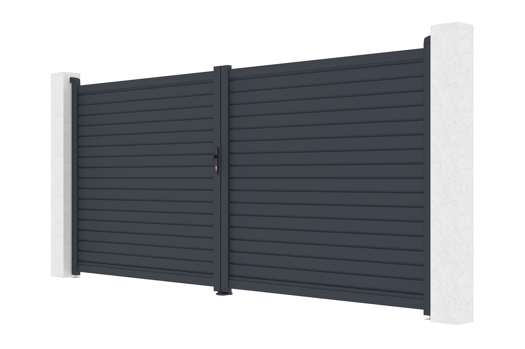 CALANCIA 4 m aukščio vartai, 180 cm aukščio, pilko aliuminio 7