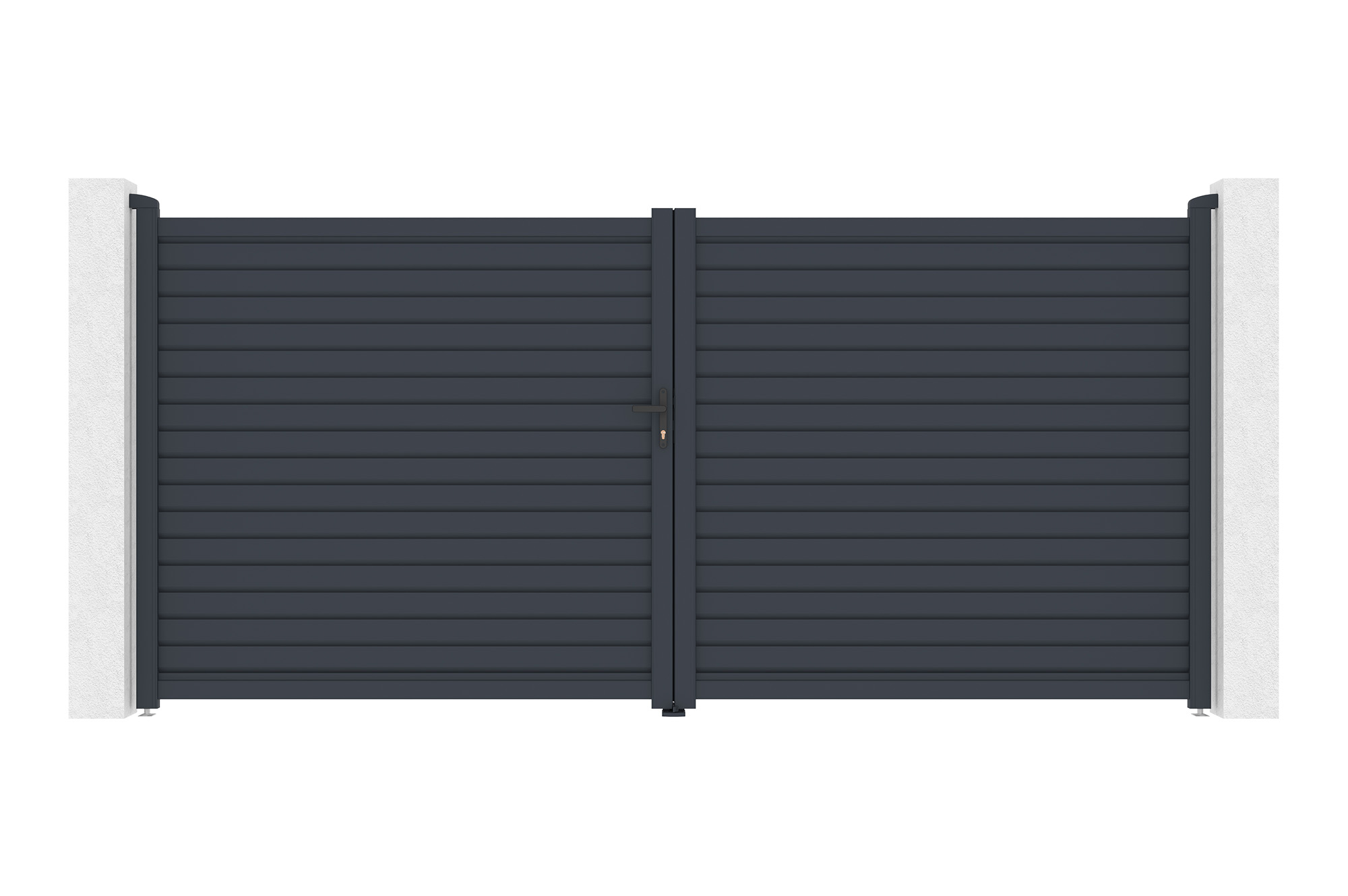 CALANCIA 4 m aukščio vartai, 180 cm aukščio, pilko aliuminio 5
