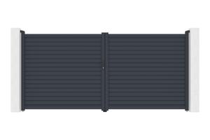 Cancello a battente CALANCIA 4m H.180cm, alluminio grigio 6