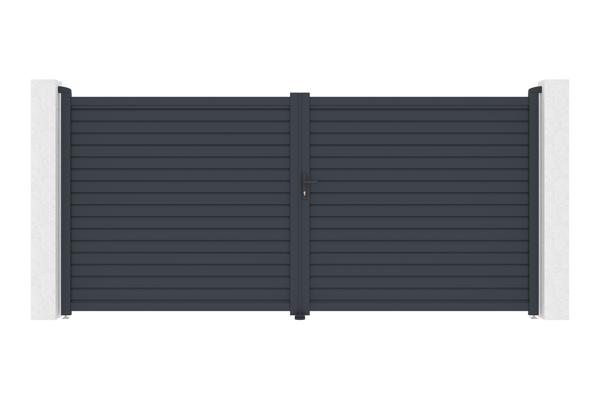 Poartă batantă CALANCIA 4m H.180cm, aluminiu gri main image