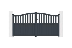 3m MEIJE swing gate, 160cm high, grey aluminum 2
