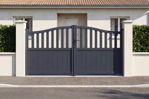 3 m MEIJE veramie vārti, 160 cm augsti, pelēks alumīnijs main image