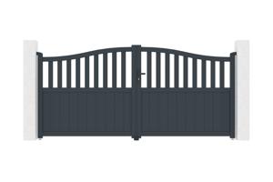 3.4m MEIJE swing gate, 160cm high, grey aluminum 2
