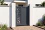 3.5m SUNNY swing gate, 120cm high, grey + 1m SUNNY grey aluminum pedestrian gate, 120cm high 31