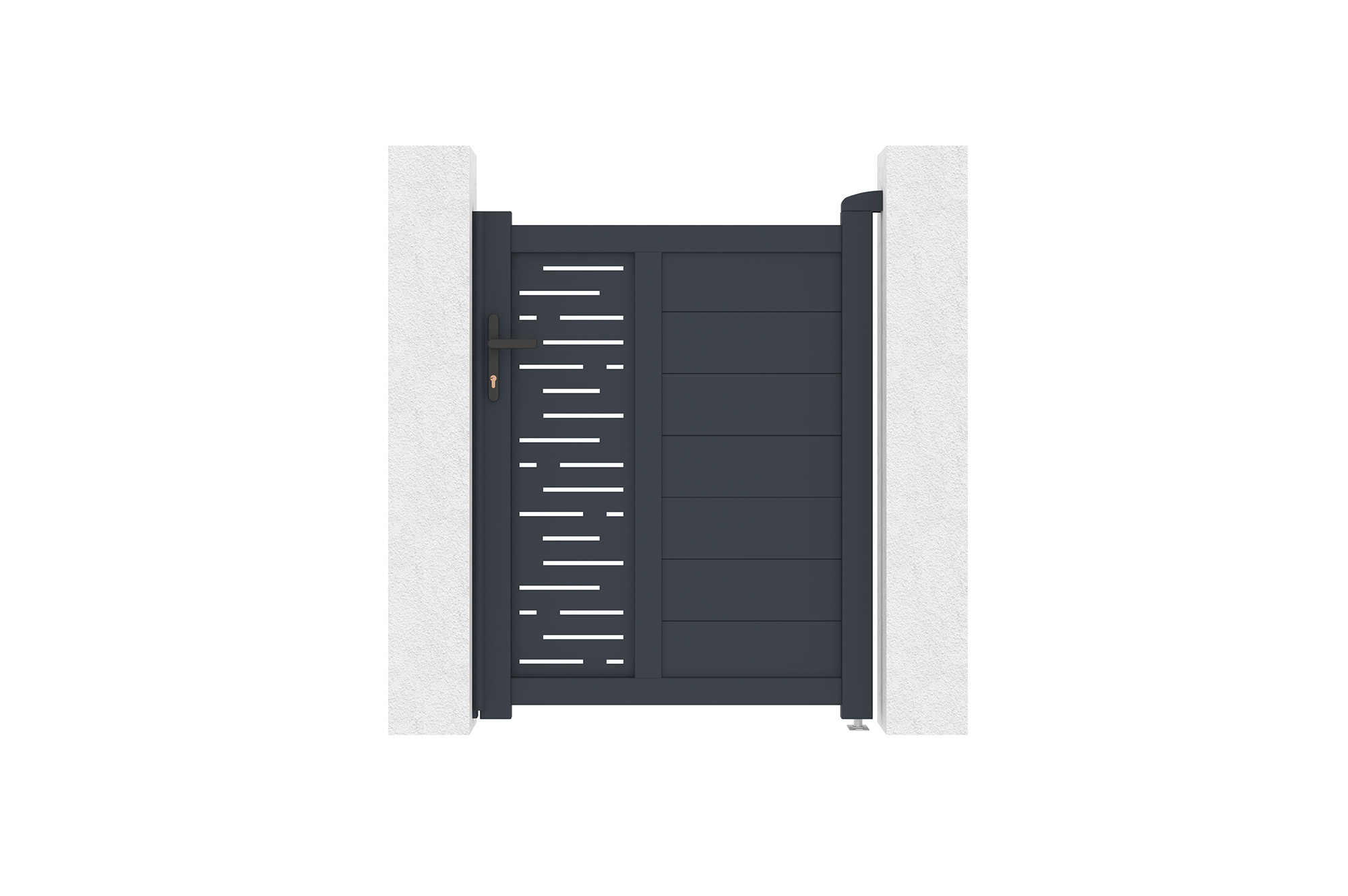 Grå aluminiumgrind 1m ARLBERG H.120cm 2