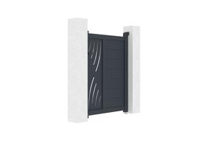 Graues Aluminiumtor 1m VELETA H.120cm 4