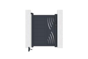 Graues Aluminiumtor 1m VELETA H.120cm 6