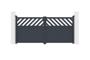 Portail battant 3m HELMIS H.140cm aluminium gris 2