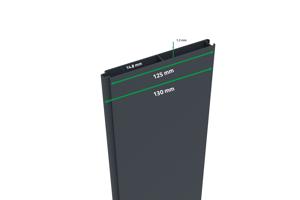 Portail battant 3m HELMIS H.140cm aluminium gris + Poteau EIFEL 15x15cm aluminium H.166cm 9