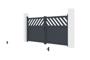 Portail battant 3m HELMIS H.140cm aluminium gris 8