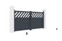 Portail battant 3m HELMIS H.140cm aluminium gris 7