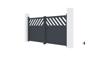 Portail battant 3m HELMIS H.140cm aluminium gris 4