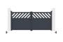 Portail battant 3m HELMIS H.140cm aluminium gris 6