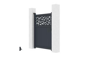 Portillon 1m ajustable en largeur DOLOMITE RUIVO H.140cm aluminium gris 6